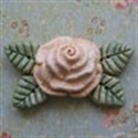 Picture of Large Rose with Leaves - Cream